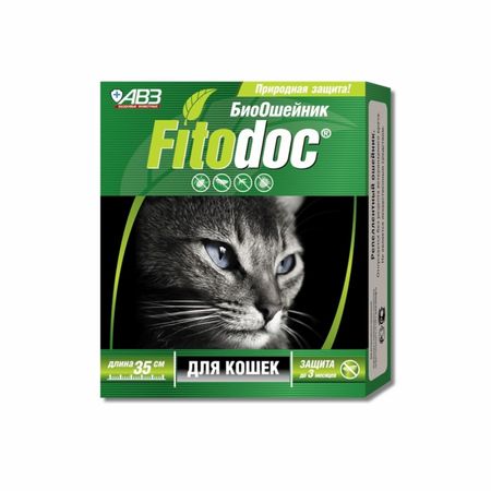 От блох и клещей Агроветзащита FITODOC ошейник репеллентный био для кошек (32 г)