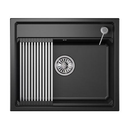 Мойка для кухни Granula Kitchen Space 60х51х24,5 см с ролл-матом и дозатором кварц Щварц (6003, ШВАРЦ) ганс шварц христианская вера и традиция лютера сб шварц