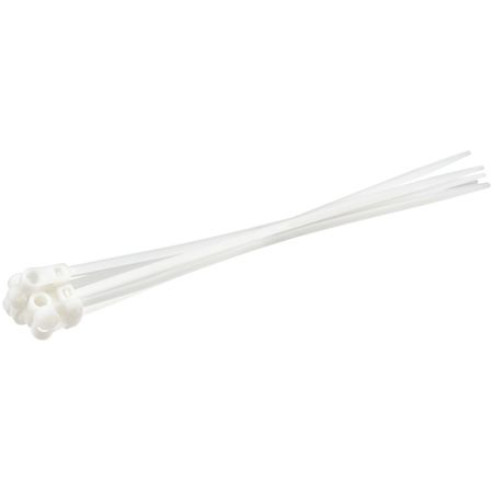 Стяжка кабельная Duwi 200x4,3 мм под винт нейлоновая белая (10 шт.) (30298 8)