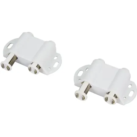 Держатель магнитный MH02 72.3x46.5 мм ПВХ для одного стеклянного фасада цвет белый 2 шт.