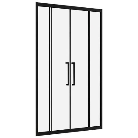 Душевая дверь Abber стекло прозрачное 160х195 см профиль черный 6 мм раздвижная (AG33160BH)