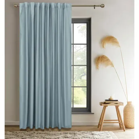 Штора на ленте со скрытыми петлями KREAFORTA Manchester 200x280 см серо-синий