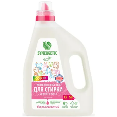 Гель для стирки цветного белья Synergetic 1.5 л