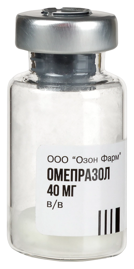 Пантопразол 40 мг, лиофилизат для приготовления раствора для внутривенного введения