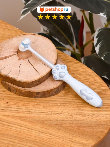 Кошки PETSHOP Зубная щетка для кошек и собак с нейлоновой щетиной 