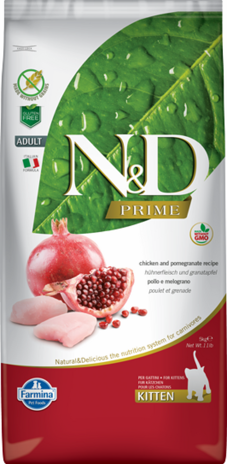 Еда FARMINA Сухой беззерновой корм для котят курица с гранатом (1.5 кг)