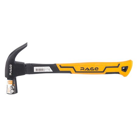 Молоток-гвоздодер Rage by Vira 560 г фибергласовая ручка (900225)