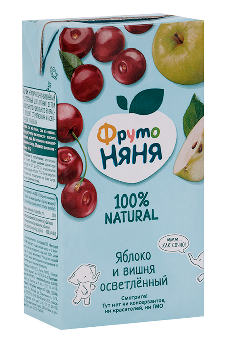 Нектар Фрутоняня яблочно-вишневый осветленный