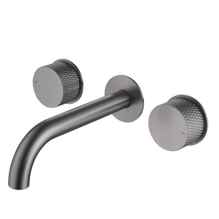 Смеситель для раковины встраиваемый Abber Wasser Kreis двухвентильный никель (AF81122NG)