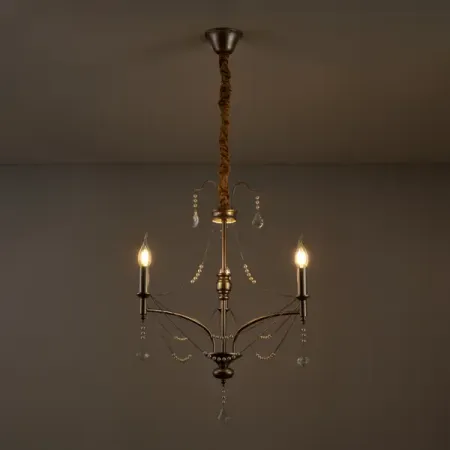 Светильник подвесной Bagetta 3 лампы 15 м² цвет хром