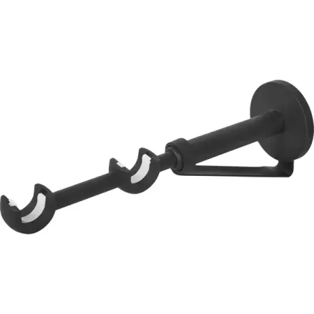 Держатель для двухрядной штанги металл цвет черный 22 см
