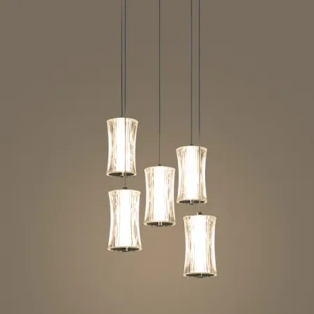 Светильник подвесной Tubis 18 м² нейтральный белый свет цвет хром/прозрачный