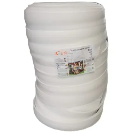 Лента демпферная с фартуком Isocom 10x100мм 25 м