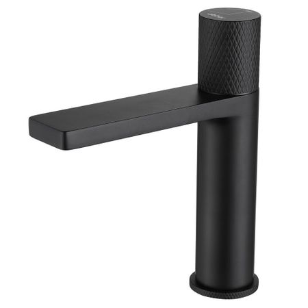 Смеситель для раковины Abber Rund черный поворотный переключатель (AF8710B)