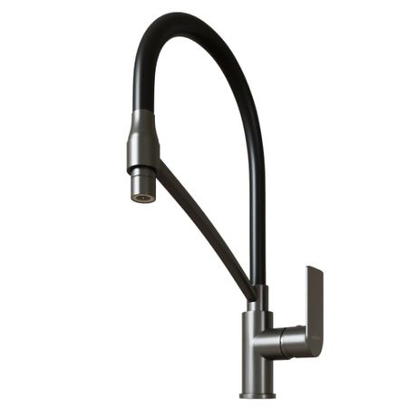 Смеситель для кухни Mixline ML33-108GR City Graphite графит с высоким изливом однорычажный (556596)