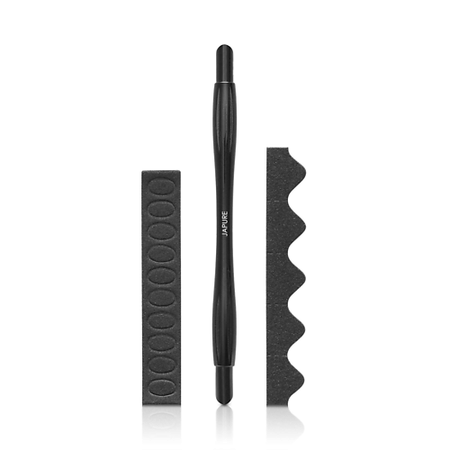 Инструмент для кутикулы JAPURE YOU Черная волшебная палочка - пушер для педикюра, абразив 180/220 единиц розовый кварц волшебная палочка