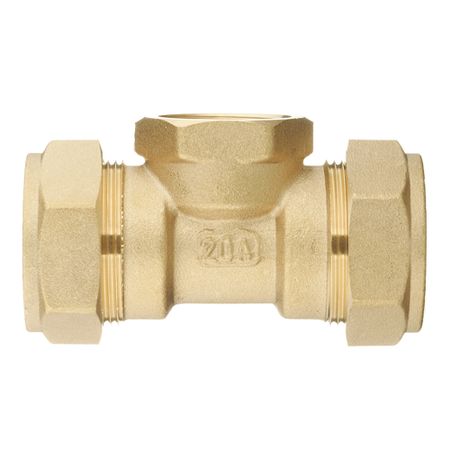 Тройник Stahlmann IWS EasyFix 20 мм х 3/4 ВР(г) х 20 мм для гофрированных труб