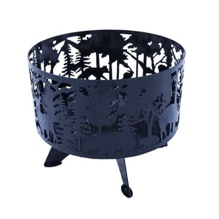 Чаша костровая Лес 600 мм с крышкой плоское дно