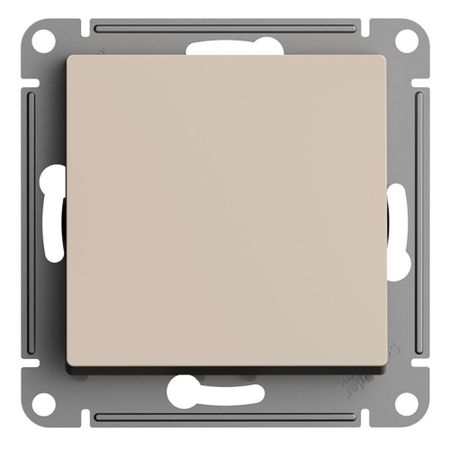 Выключатель Systeme Electric AtlasDesign одноклавишный встраиваемый песочный с самовозвратом (ATN001215)