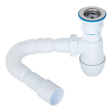 Сифон для мойки АНИ пласт 1 1/2х40 мм с выпуском d70 мм с соединением 40/50 мм (C0115)