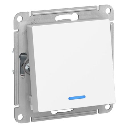 Переключатель Systeme Electric AtlasDesign одноклавишный встраиваемый лотос с подсветкой (ATN001363)