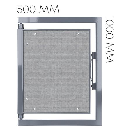 Люк ревизионный под плитку Shagma стальной 500х1000 мм скрытый нажимной