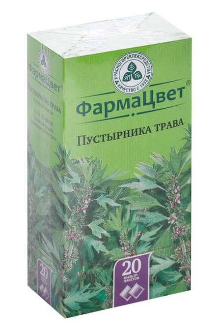 Пустырника трава ФармаЦвет, 1,5 г, 20 шт, сырье растительное-порошок и резано-прессованное