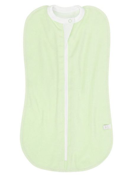 Пеленка-кокон Фабрика Бамбук трикотажная на молнии с подкладом салатовая р 62-40