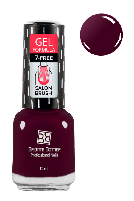 Лак Brigitte Bottier гелевый вино бордо 12 мл GF-57