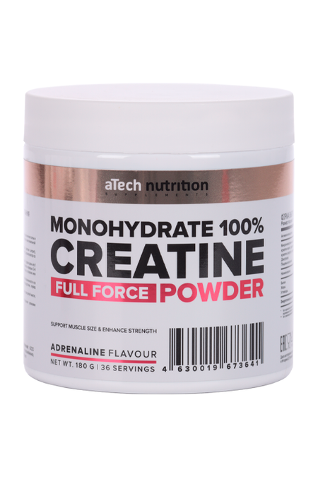 Креатин моногидрат aTech nutrition 100% адреналин, 180 г