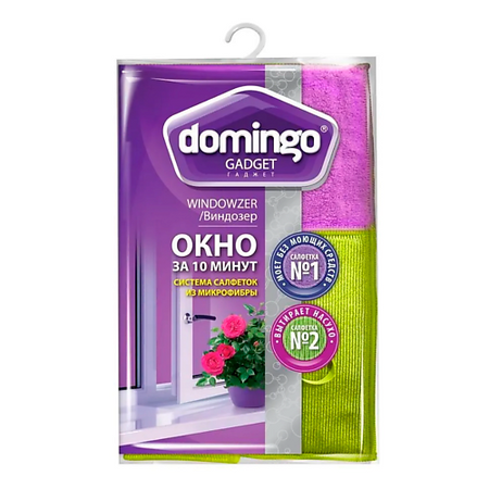 Салфетки для уборки DOMINGO Салфетка  из микрофибры ВИНДОЗЕР губки из микрофибры moonbiffy