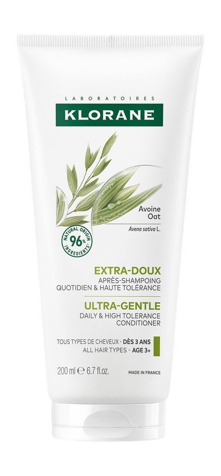 Klorane Ultra-Gentle Conditioner with Oat масло для волос parachute масло для волос миндаля и кокоса для смягчения и сияния