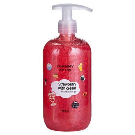 Гель для душа YUMMMY Гель для душа с блестками Strawberry with Cream гель для душа soda strawberry ice cream 460 мл