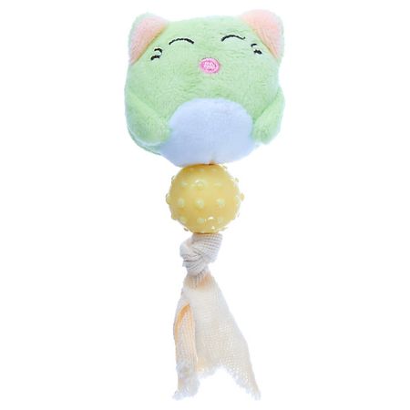 Игрушка ZOO ONE Игрушка для маленьких пород собак и щенков Кот с мячом TRP апорты nunbell игрушка для собак мяч 7 см