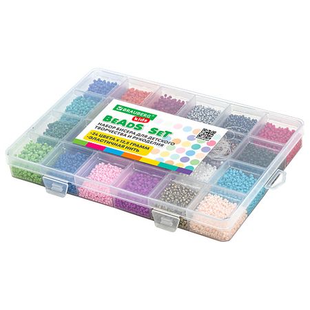 Набор для творчества BRAUBERG Набор BEADS SET для творчества, рукоделия и создания украшений, KIDS 5 шт нейлоновые очные чулки для рукоделия