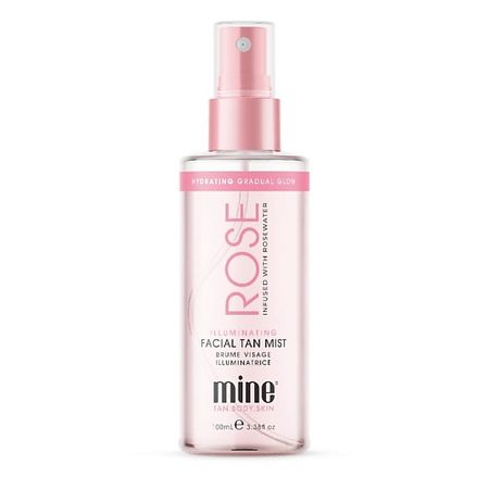 Спрей-автозагар для лица MINETAN Спрей–мист с успокаивающей розовой водой Rose Water Illuminating Facial Tan Mist крем для лица deoproce питательный крем для лица и тела с ледниковой водой