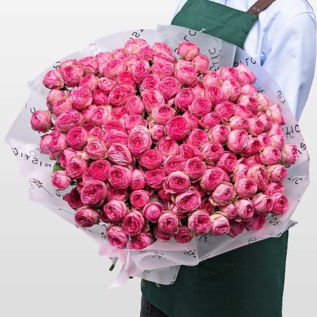 Букет живых цветов STUDIO FLORISTIC Букет из Кустовых Пионовидных Роз 31 шт «Подарок Судьбы» подарок подари мобильник года 350 г
