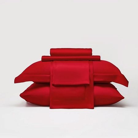 Комплект постельного белья ARYA HOME COLLECTION Постельное белье Signature Tencel Arty 200x220 см Красный