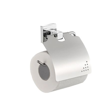 Держатель для туалетной бумаги Haiba HB8603 с крышкой металл хром (550585)