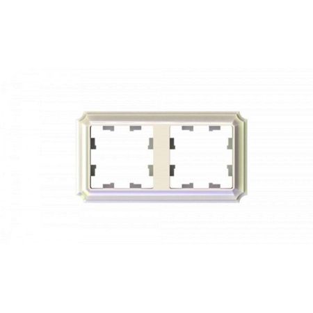 Рамка Systeme Electric AtlasDesign Antique двухместная жемчуг (ATN100402)