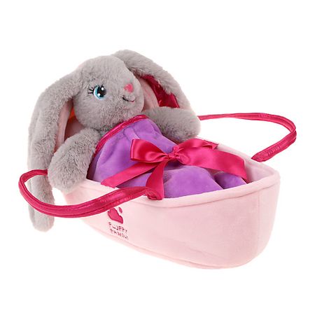 Мягкая игрушка FLUFFY FAMILY Мягкая плюшевая игрушка Зайка в переноске