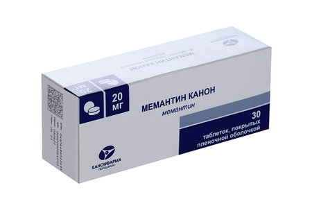 Мемантин Канон 20 мг, 30 шт, таблетки покрытые пленочной оболочкой
