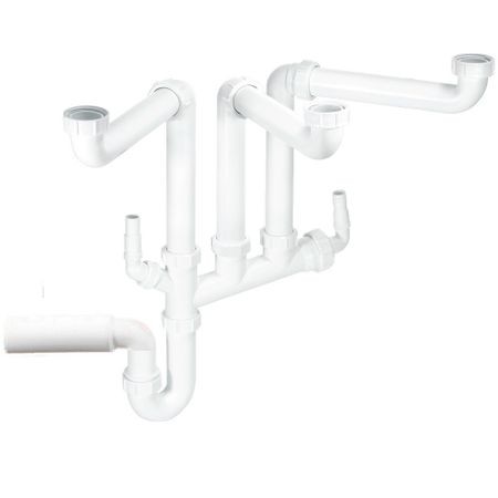 Сифон для мойки McAlpine 1 1/2х40 мм без выпуска с соединением 40 мм (SSK3-50)