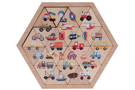 Пазл деревянный «Транспорт» (Занимательные треугольники) геннадий федорович кодиненко занимательные задачи и головоломки для   4 7 лет