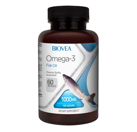 Омега-3 Фиш Ойл 1000 мг БИОВЕА, 60 шт, капсулы