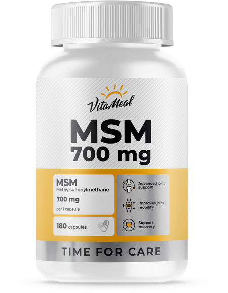 Msm, мсм, для суставов и связок, 180 капсул, Vitameal