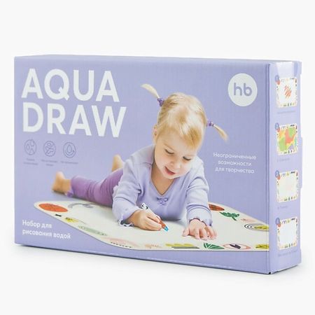 Набор детский HAPPY BABY Коврик для рисования Aqua Draw кистей для рисования chouxiongluwei 3шт
