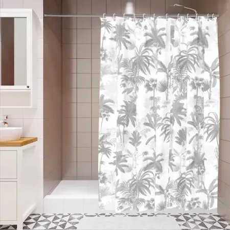 Штора для ванной Lemer Lerzac 180x180 см PEVA цвет белый/серый