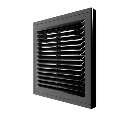 Вентиляционная решетка с сеткой Era Р 150х150 мм пластик цвет черный печатная плата из пвх шайба винтовая изоляционная прокладка круглая сетка плоская тонкая шайба m2 m2 5 m3 m4 m5 m6 m8 m10 жесткий пластик