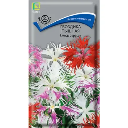 Семена цветов гвоздика пышная микс